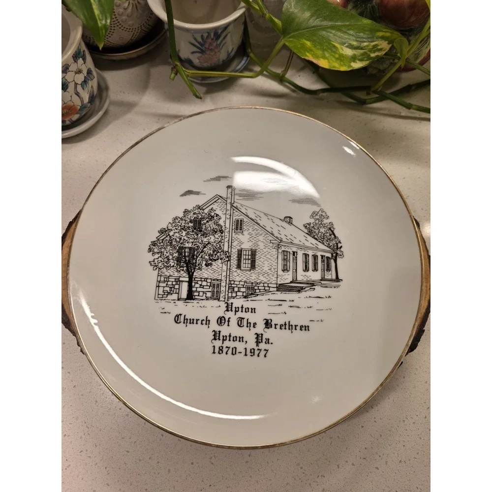 Upton Church Of The Brethren Collectors Plate Upton, PA 1870-1977